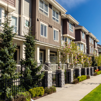 An affordable housing community financed through multifamily housing development.