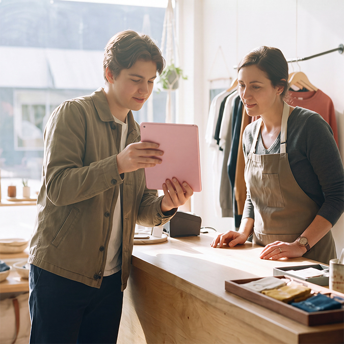 Business owners growing savings with an OakStar Bank Business Money Market account.