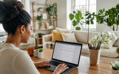 A customer opening an OakStar Bank account online.