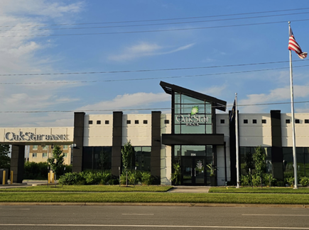 OakStar Bank's Ottawa branch at 226 W 23rd Street, seen from the parking lot.
