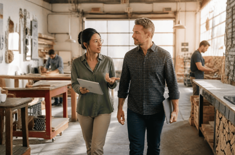 Business owners exploring opportunities to grow and expand their business.