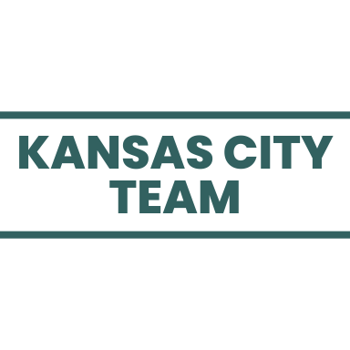 A white background with "Kansas City Team" written in green in the middle.