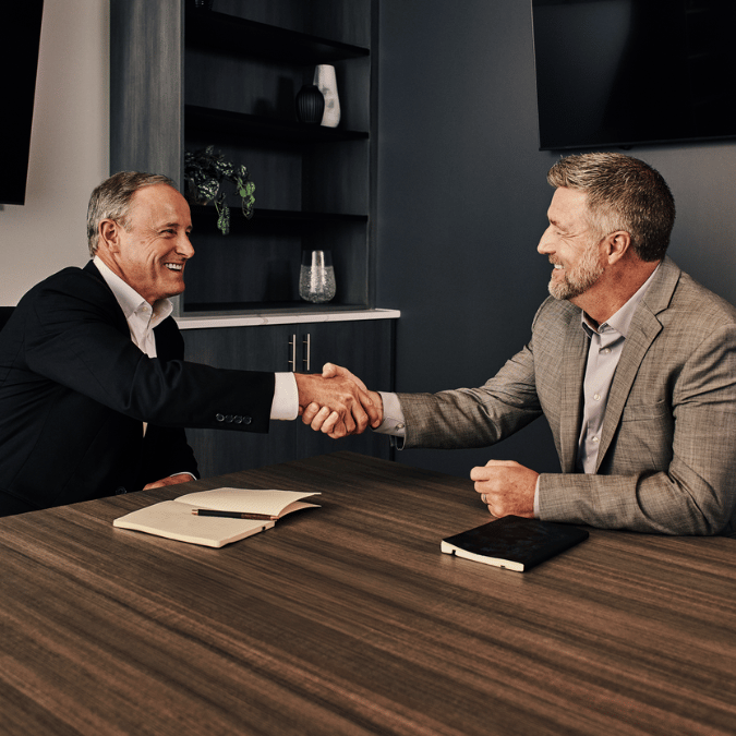 An OakStar Bank team member building a long-term financing partnership with a business owner.