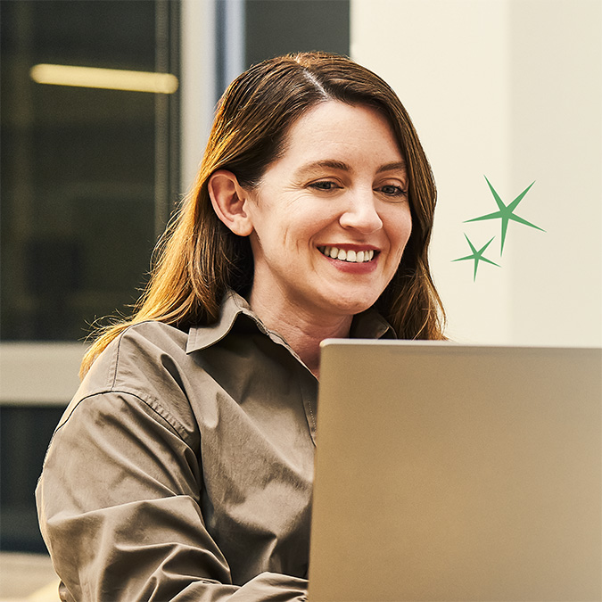 A customer using OakStar Bank eStatements for paperless account access.